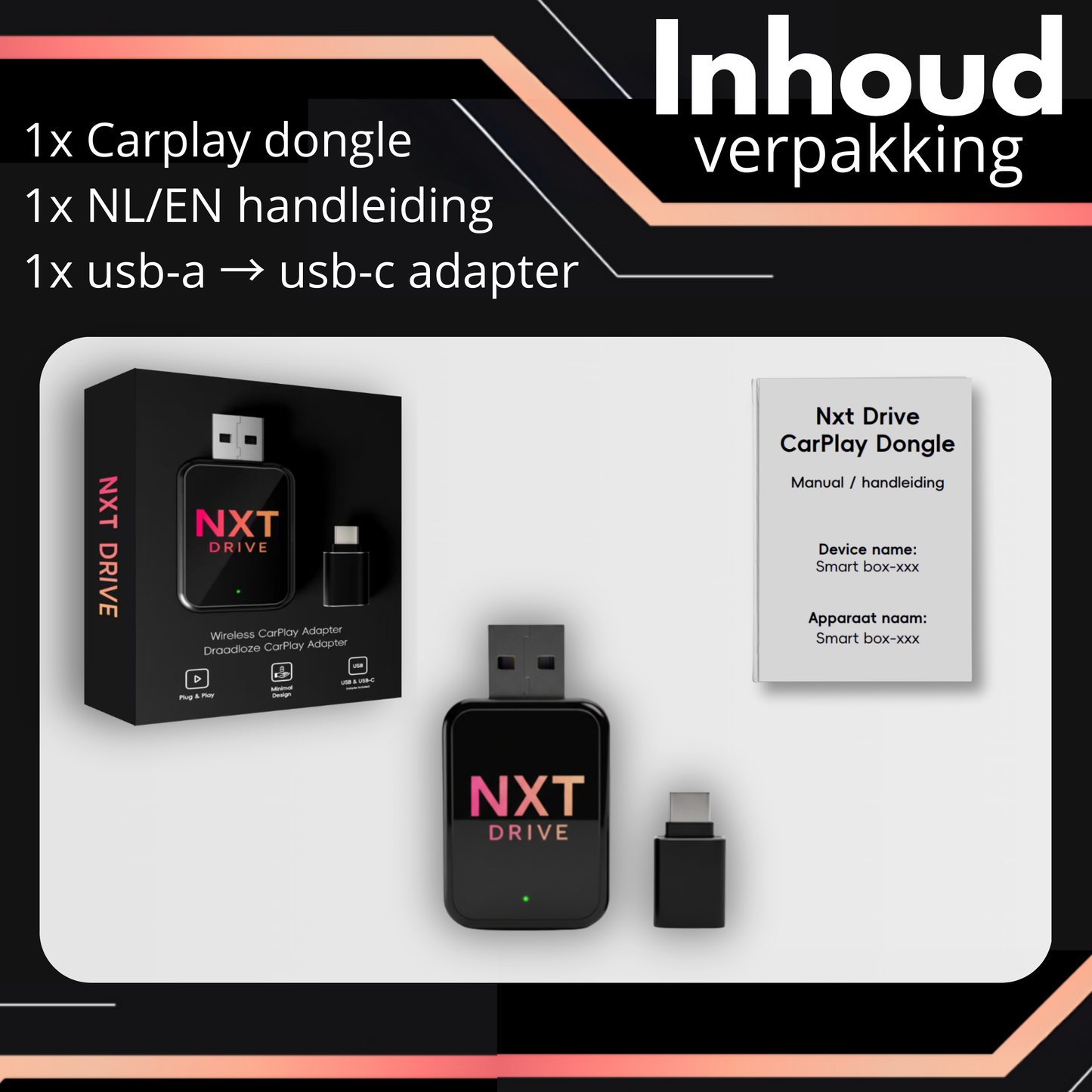 NxtDrive® CarPlay & Android Auto Dongle